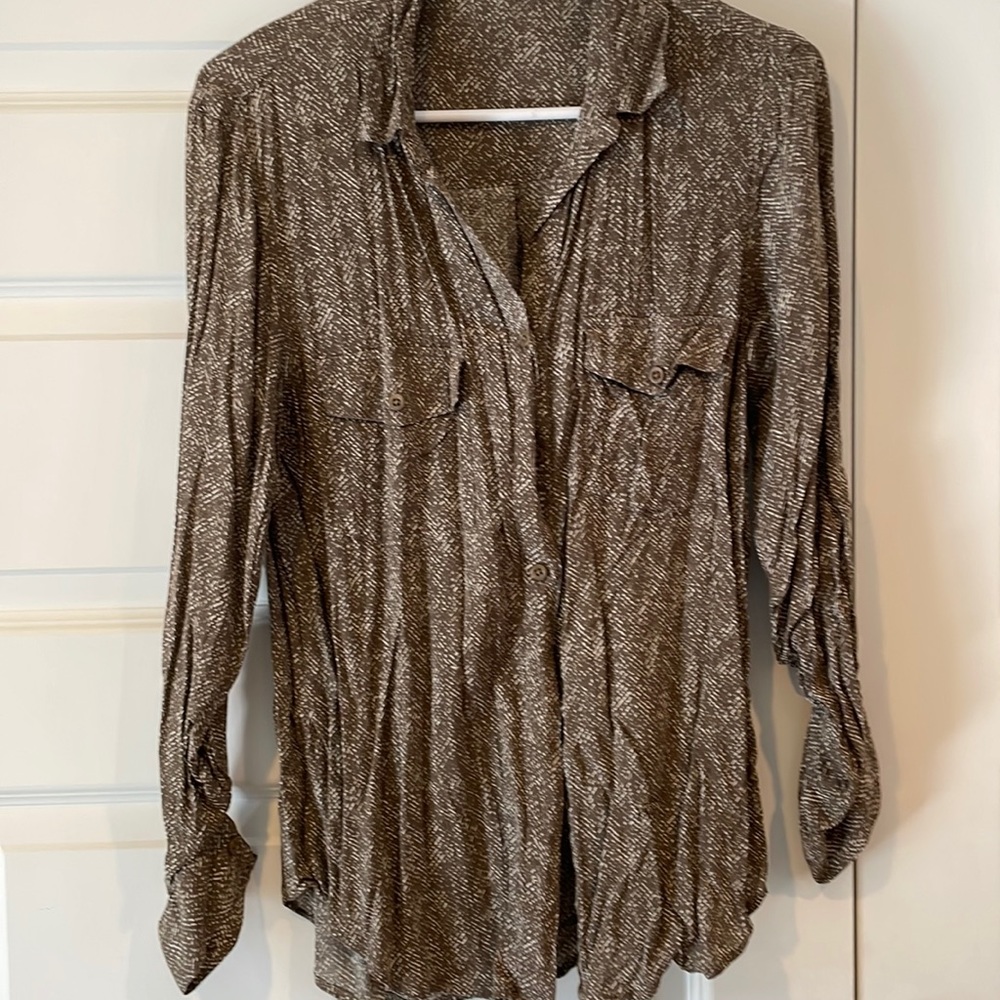 Rag poets button up top